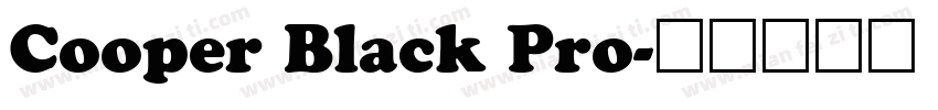 Cooper Black Pro字体转换